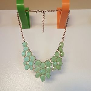 Shimmer green statement necklace